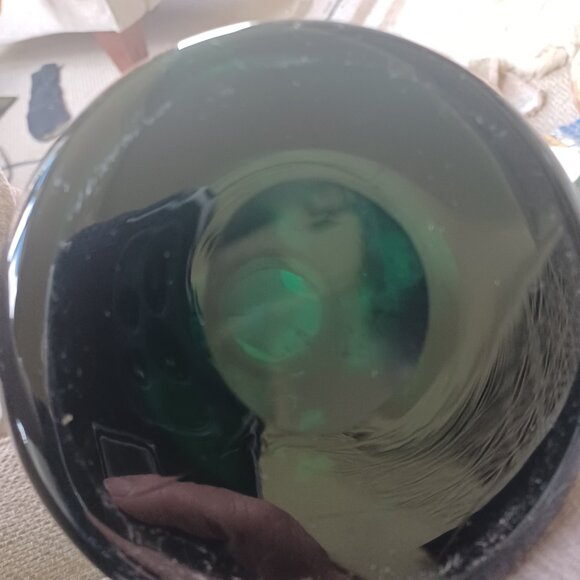 Vintage Art Glass Dark Green ,emerald Glass Pitcher Italian Modern ‘Sommerso’ Gr - Picture 3 of 4